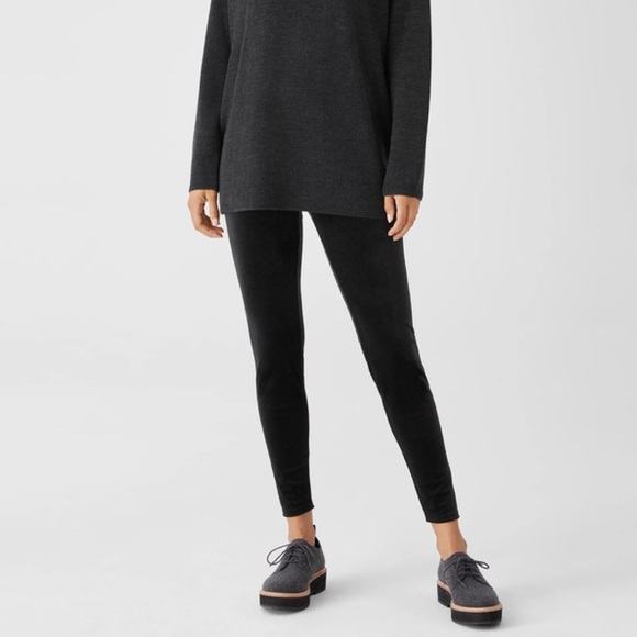 Eileen Fisher Velvet Ankle Leggings NEW - Picture 1 of 6